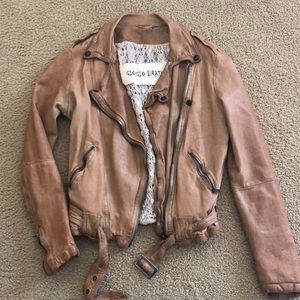 Giorgio Brato tan leather Moro jacket